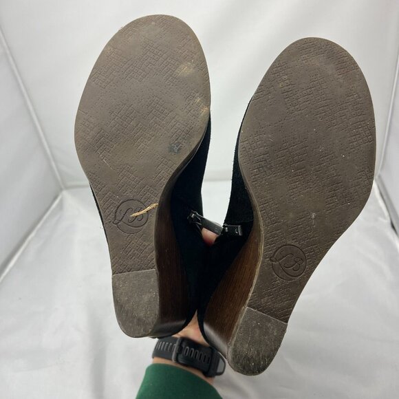 Lucky Brand Yakeema Ankle Boots Booties Shoes Women's Size 8.5 Black Suede - Picture 5 of 7
